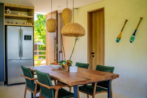Dining table and kitchen